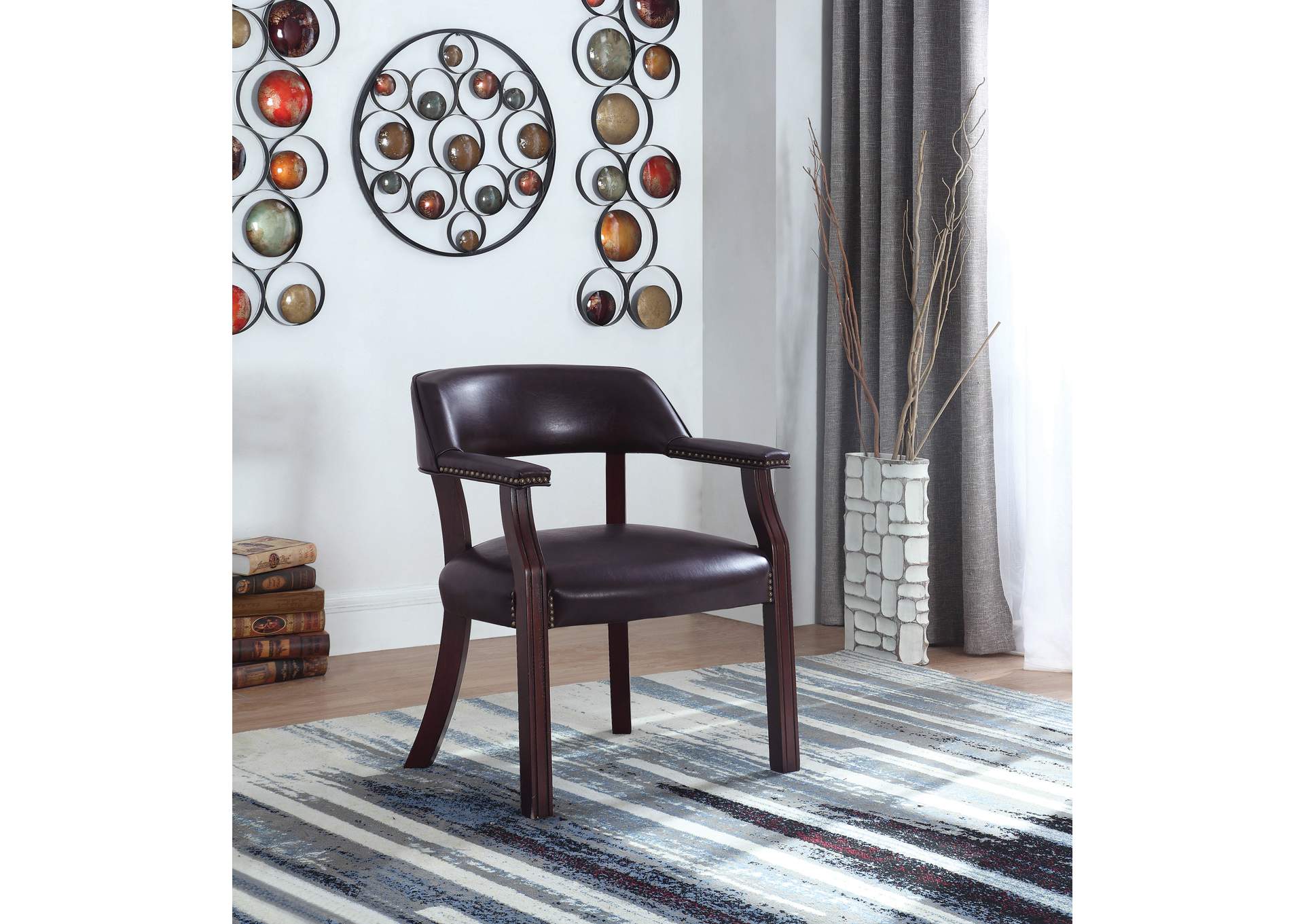 Homeline Furniture Brown Office Guest Chair Brown Office Guest Chair Coaster Furniture