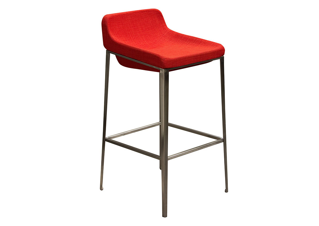 Beacon Furniture Grand Cayman Contemporary Orange Bar Stool With Contemporary Orange Bar Stool With Stainless Steel Base Diamond Sofa